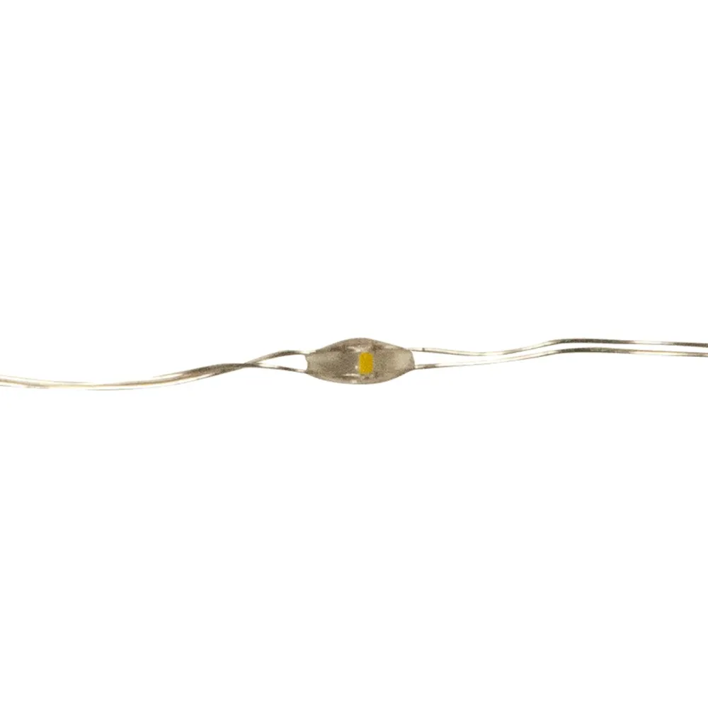 Kjell Lyslenker|Julelys|Lyslenke Micro 40 LED 1,95 m, batteridrevet (sølv)