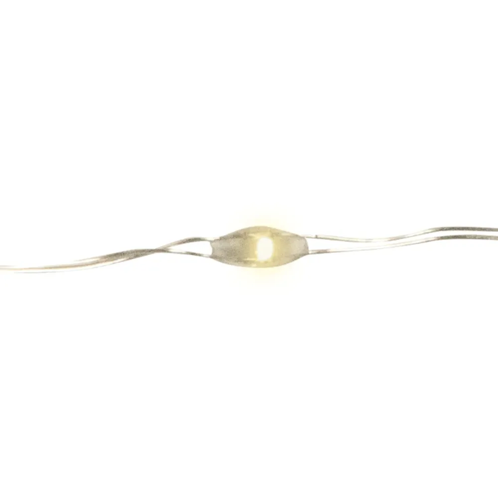 Kjell Lyslenker|Julelys|Lyslenke Micro 40 LED 1,95 m, batteridrevet (sølv)