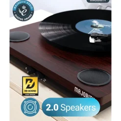 Majority Musikkspiller Og Radio|Digitaliser Lyd Og Bilde|Moto Platespiller med Bluetooth