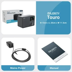 Majority Musikkspiller Og Radio|Touro Internet Radio med Wi-Fi og AM/FM