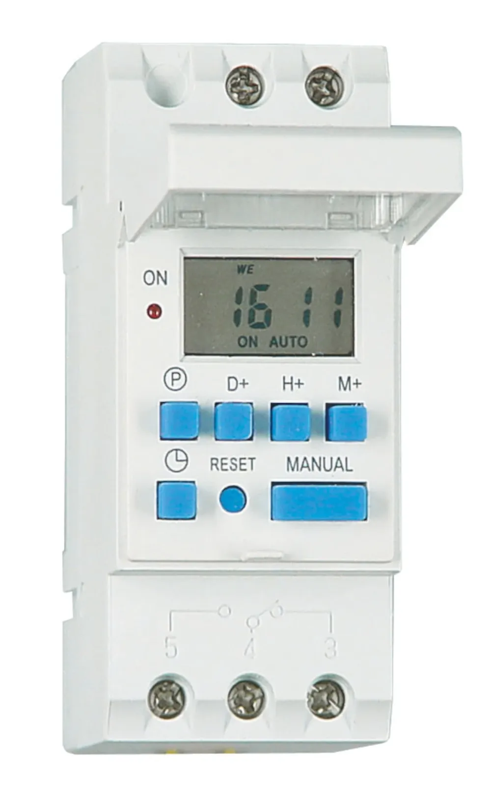 Malmbergs Sterkstrøm|Digital timer for DIN-skinne
