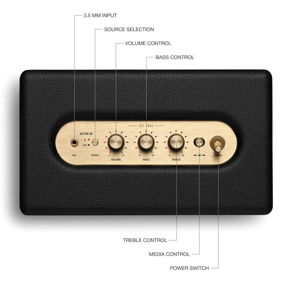 Marshall Høyttaler|Acton III Bluetooth-høyttaler