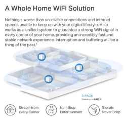 Mercusys Mesh|Halo H60X Wifi 6 mesh-system 3-pk.