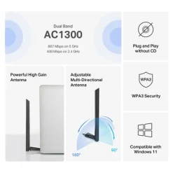Mercusys Nettverkskort (Trådløse)|MA30H USB nettverksadapter
