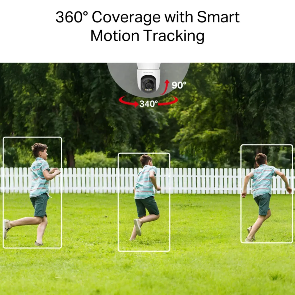 Mercusys Kameraovervåking|MC510 – Outdoor Pan/Tilt Security wifi overvåkingskamera
