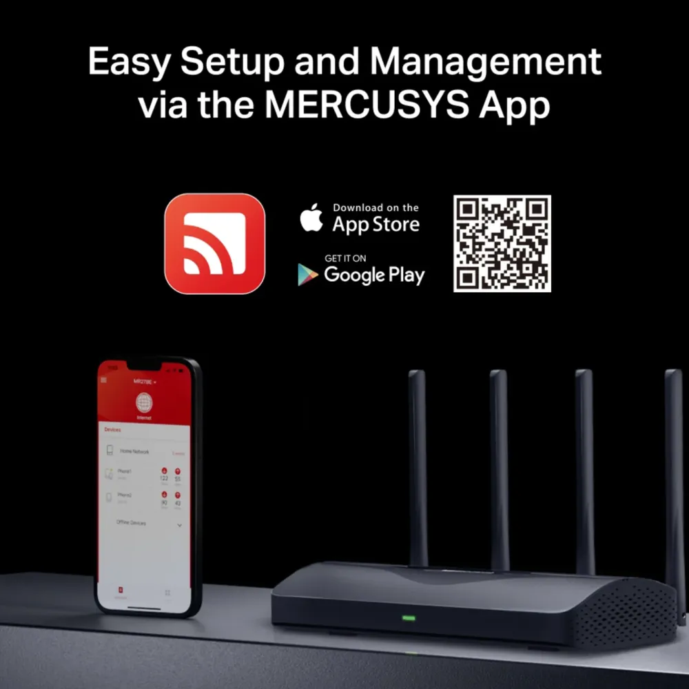 Mercusys Wifi-Routere|MR27BE Dual-Band Wifi 7-ruter