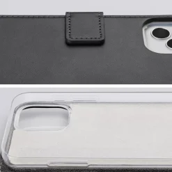 Mobilize Iphone-Tilbehør|Classic Gelly Wallet Book Case – Mobildeksel for iPhone 13 Pro Max Svart