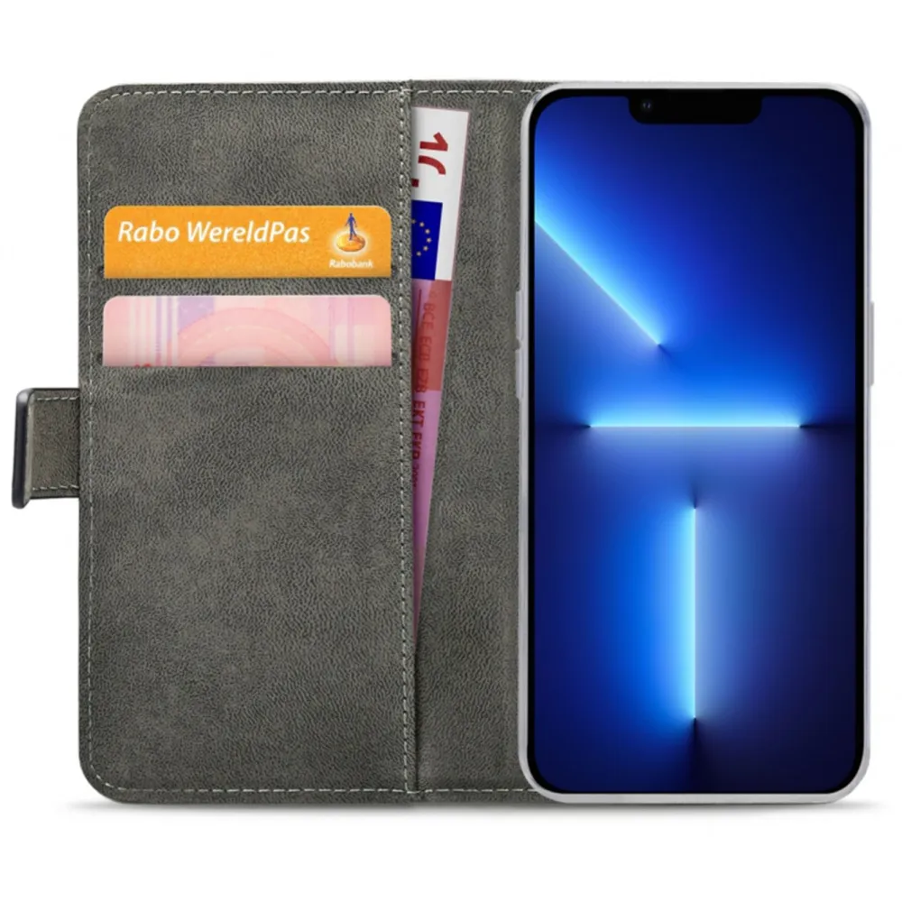 Mobilize Iphone-Tilbehør|Classic Gelly Wallet Book Case – Mobildeksel for iPhone 13 Pro Svart