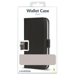 Mobilize Iphone-Tilbehør|Classic Gelly Wallet Book Case – Mobildeksel for iPhone 14 Pro Max Svart