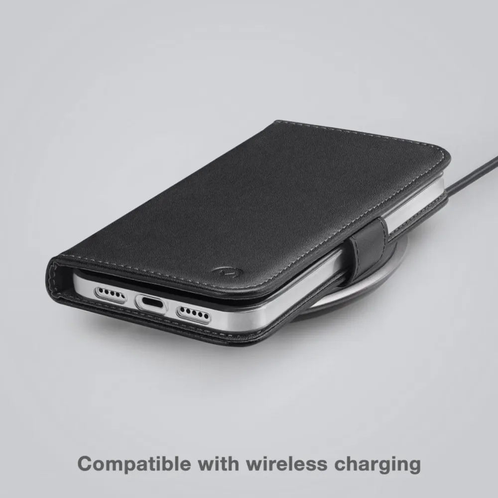 Mobilize Iphone-Tilbehør|Classic Gelly Wallet Book Case – Mobildeksel for iPhone 15 Pro Svart