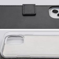 Mobilize Iphone-Tilbehør|Classic Gelly Wallet Book Case – Mobildeksel for iPhone 15 Pro Svart