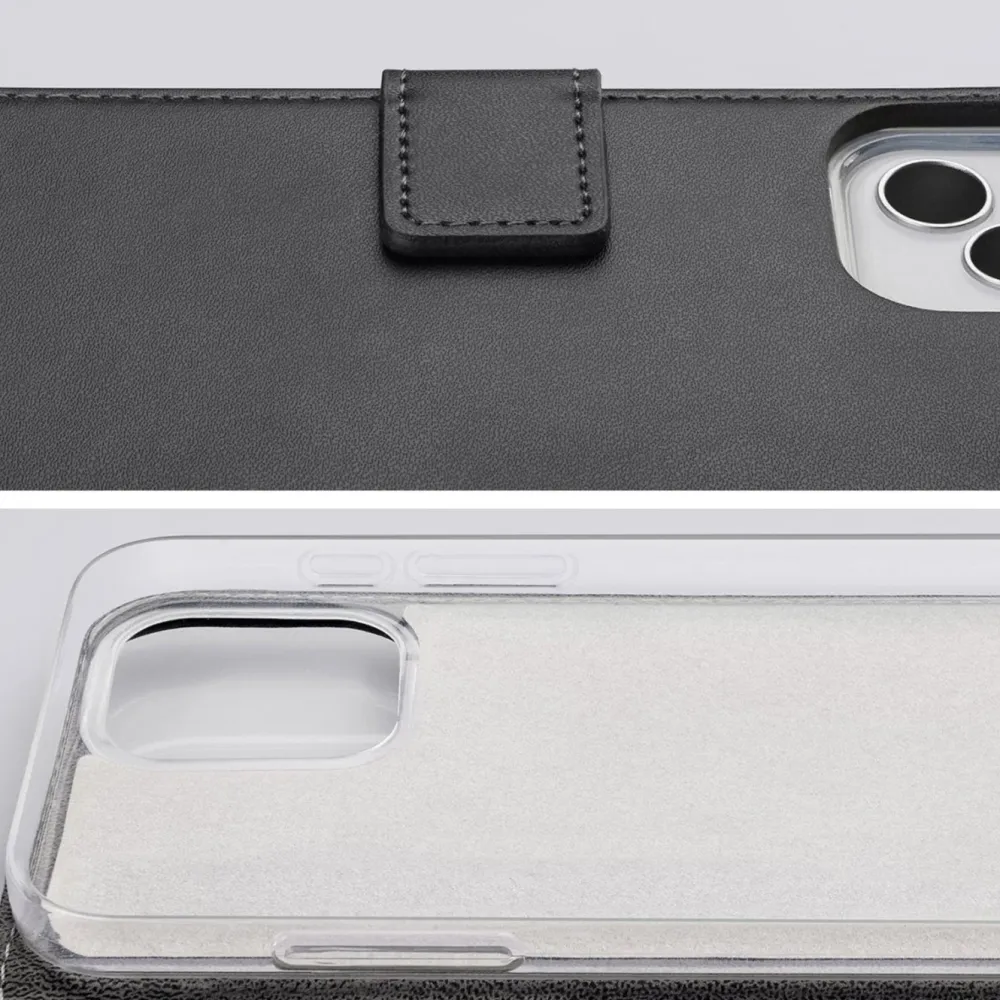 Mobilize Iphone-Tilbehør|Classic Gelly Wallet Book Case – Mobildeksel for iPhone 15 Pro Svart