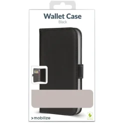 Mobilize Iphone-Tilbehør|Classic Gelly Wallet Book Case – Mobildeksel for iPhone 15 Pro Svart
