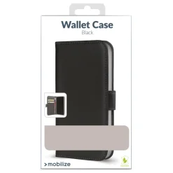 Mobilize Iphone-Tilbehør|Classic Gelly Wallet Book Case – Mobildeksel for iPhone 15 Plus Svart