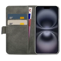Mobilize Iphone-Tilbehør|Classic Gelly Wallet Book Case – Mobildeksel for iPhone 16 Plus Svart