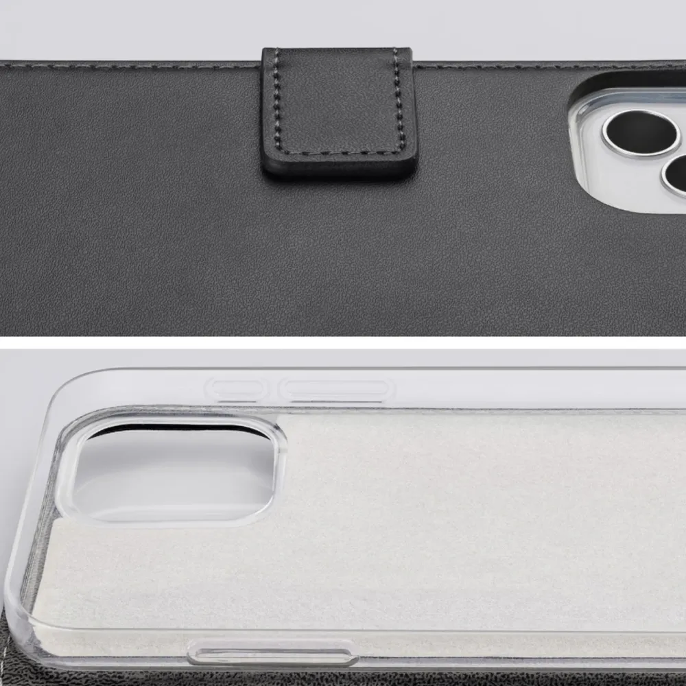 Mobilize Iphone-Tilbehør|Classic Gelly Wallet Book Case – Mobildeksel for iPhone 16 Pro Max Svart