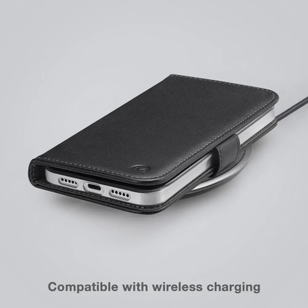 Mobilize Iphone-Tilbehør|Classic Gelly Wallet Book Case – Mobildeksel for iPhone 16 Pro Max Svart