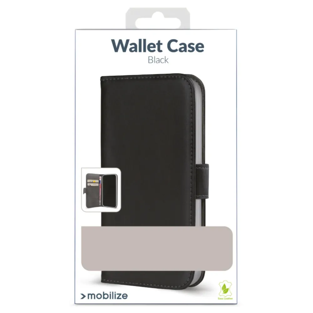 Mobilize Iphone-Tilbehør|Classic Gelly Wallet Book Case – Mobildeksel for iPhone 16 Pro Max Svart