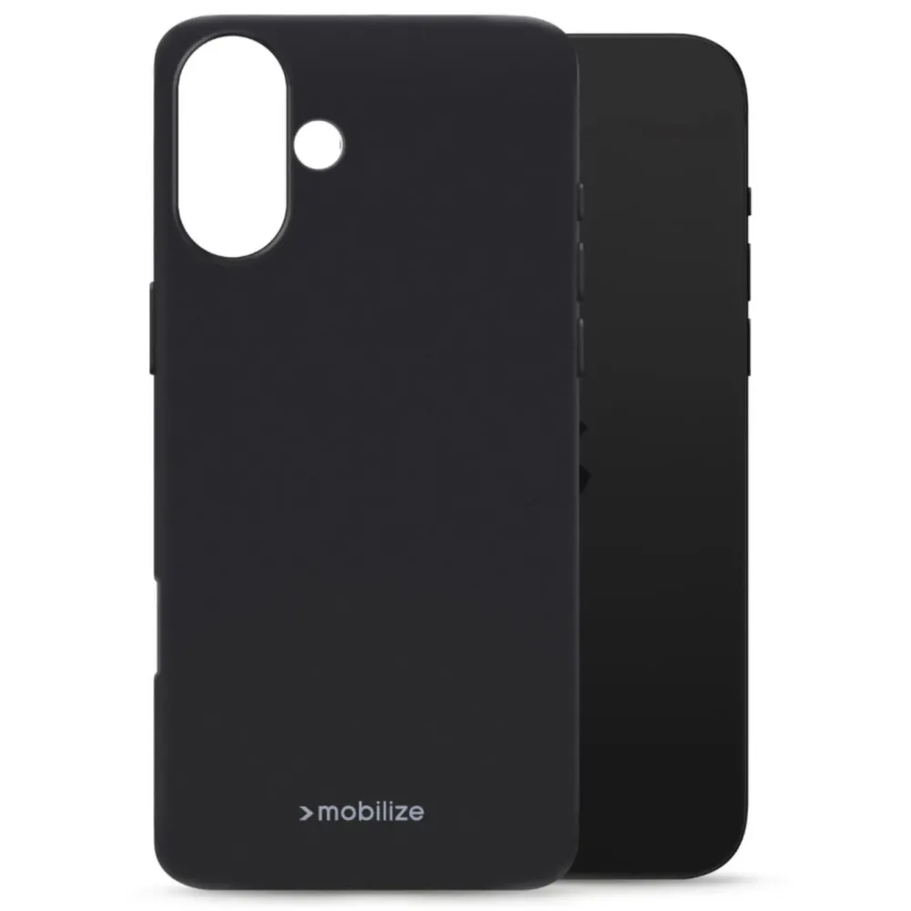 Mobilize Iphone-Tilbehør|Rubber Gelly Case – Mobildeksel for iPhone 16 Plus Svart