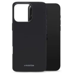 Mobilize Iphone-Tilbehør|Rubber Gelly Case – Mobildeksel for iPhone 16 Pro Max Svart