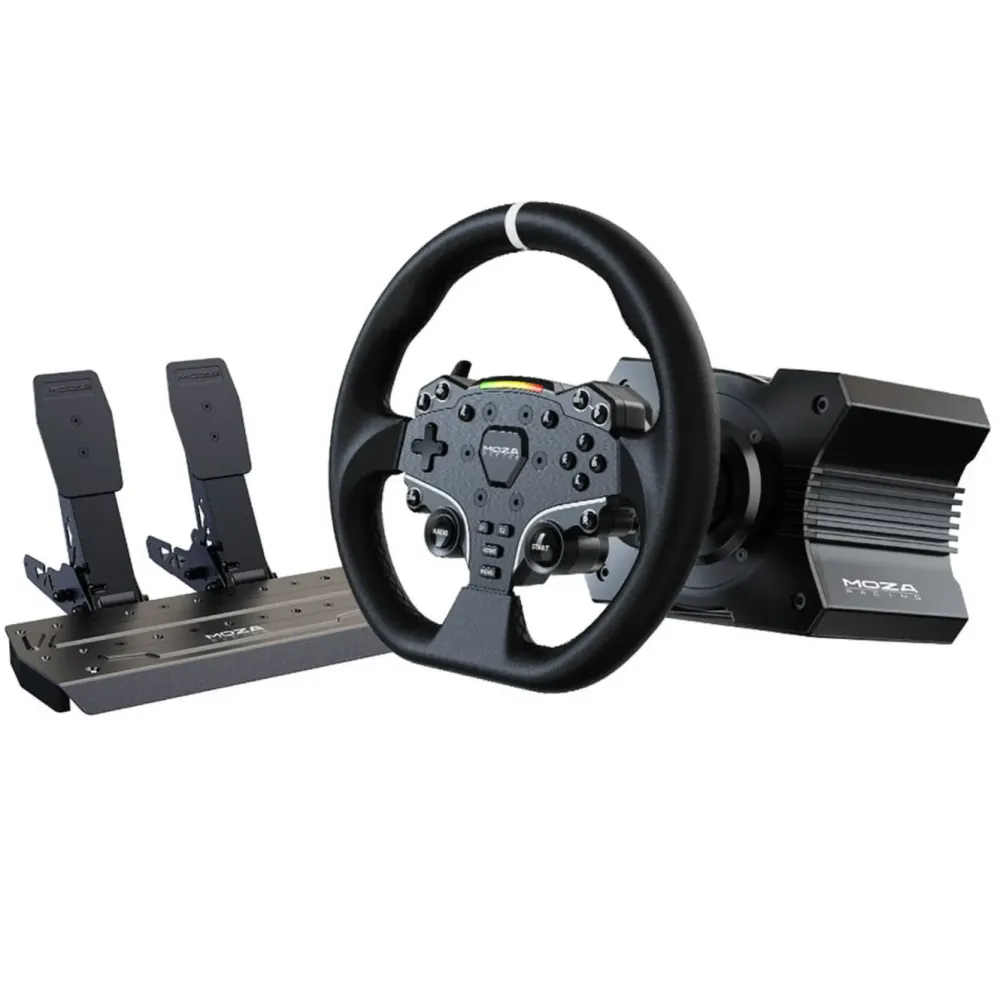 MOZA Racing Ratt Og Pedaler|R5 Bundle ratt- og pedalsett for simracing
