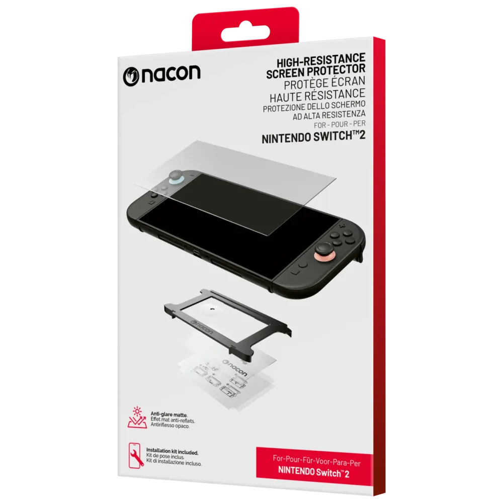 Nacon Skjermbeskytter Og Deksel|Gamingskjermer|Skjermbeskytter for Nintendo Switch 2 0,45 mm