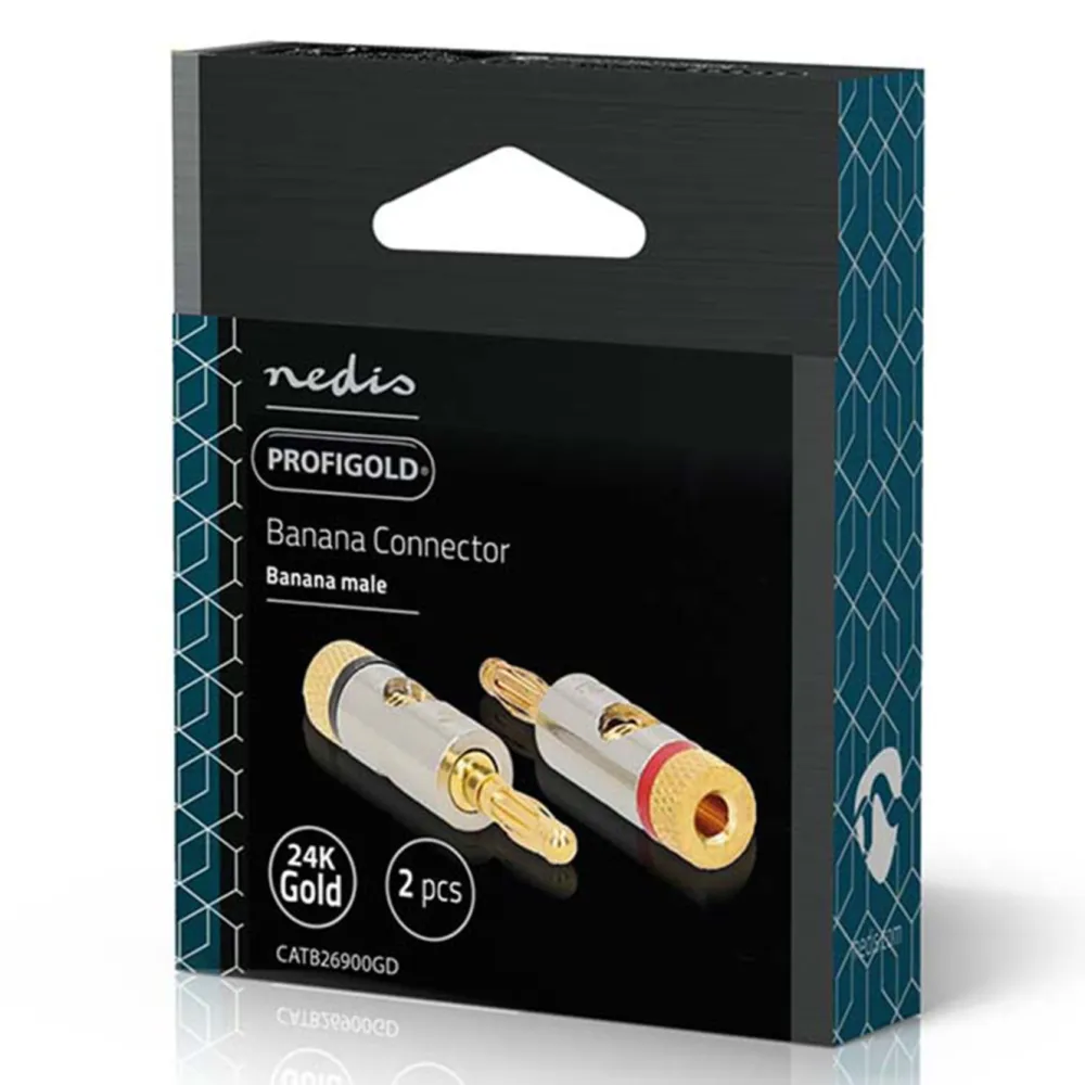 Nedis Lyd- & Videokabler|Bananplugger, 2-pk.