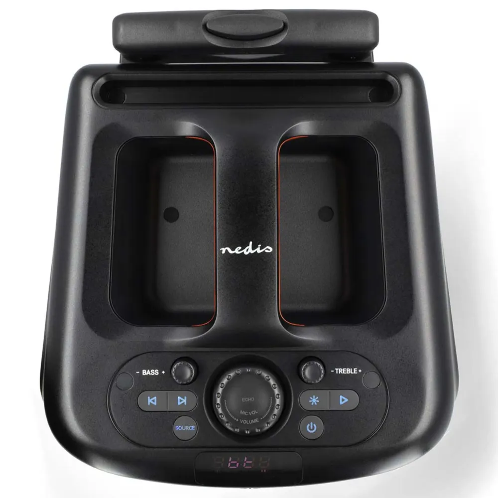 Nedis Høyttaler|Kalas & Fest|Bluetooth Party Speaker med karaokefunksjon