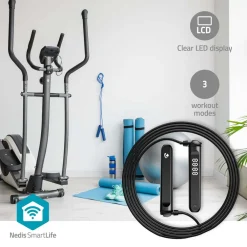 Nedis Kropp Og Helse|2-i-1 Fitness Smart Hoppetau med Bluetooth
