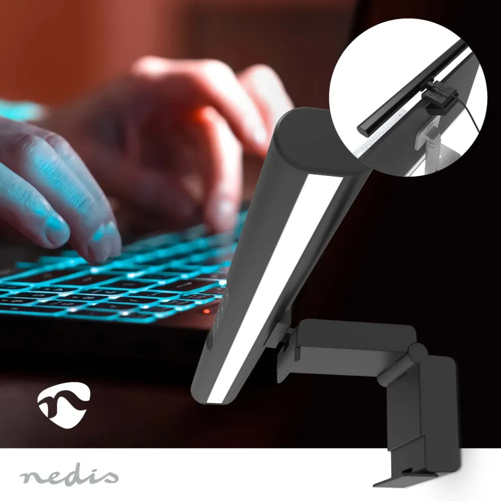 Nedis Belysning For Dataskjerm & Skrivebord|Hjemmekontor|Monitor LED Light Bar