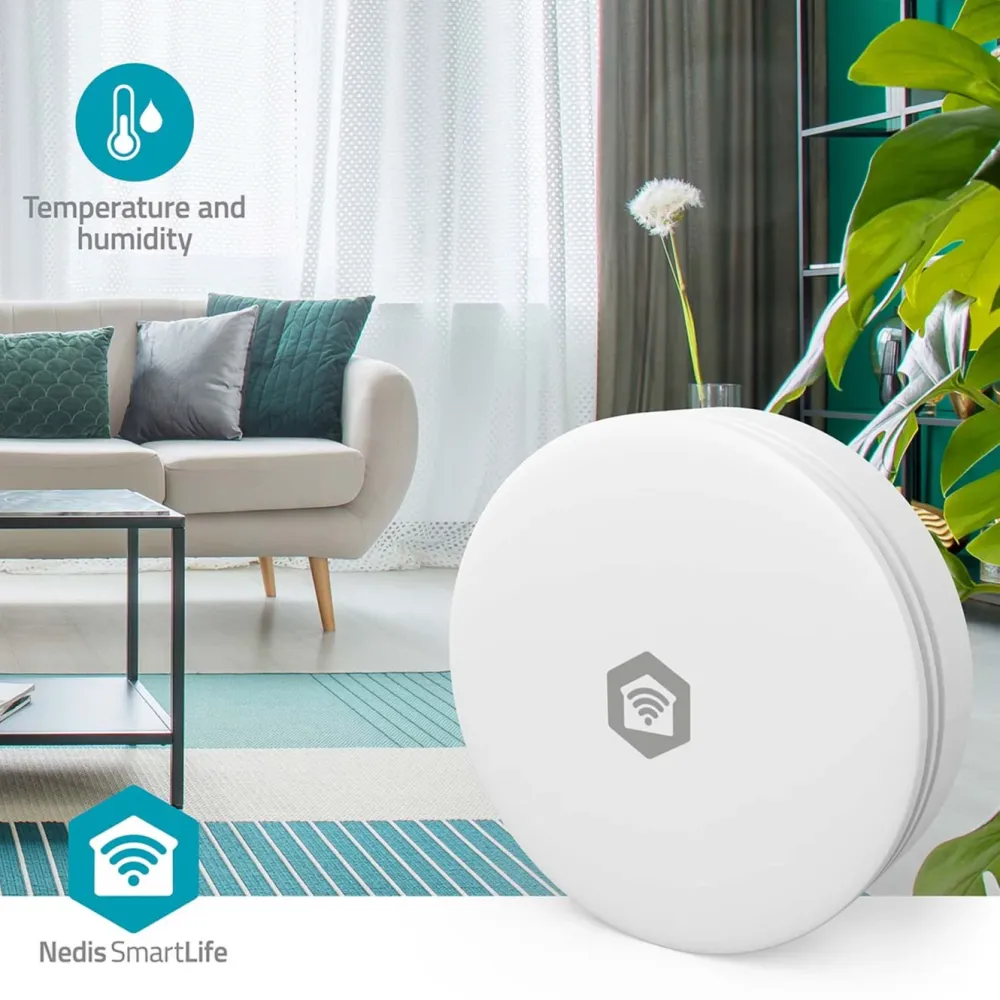 Nedis Smarte Sensorer|SmartLife luftkvalitetsmåler med CO₂-sensor og wifi