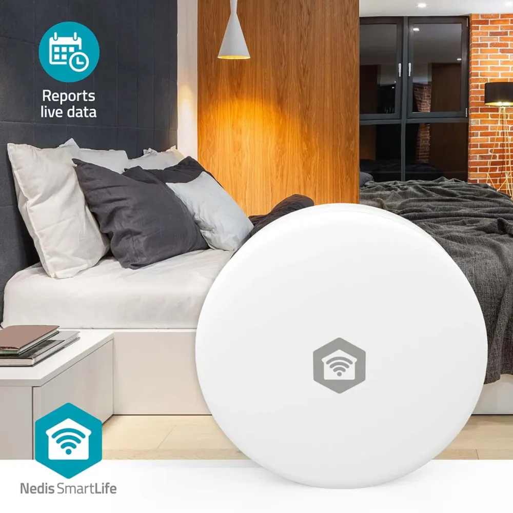 Nedis Smarte Sensorer|SmartLife luftkvalitetsmåler med CO₂-sensor og wifi