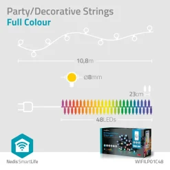 Nedis Smart Belysning|Utendørs Belysning|SmartLife Lyslenke RGB+ 10,8 m