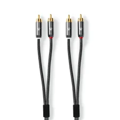 Nedis Lyd- & Videokabler|Stereolydkabel med doble RCA-kontakter 2 m
