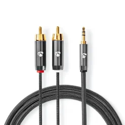 Nedis Lyd- & Videokabler|Stereolydkabel 3,5 mm til 2x RCA 1 m