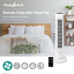 Nedis Inneklima|Tårnvifte med fjernkontroll 50 W