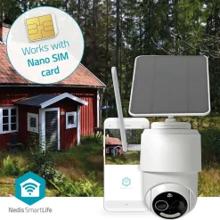 Nedis Kameraovervåking|Utendørskamera med 4G og solceller