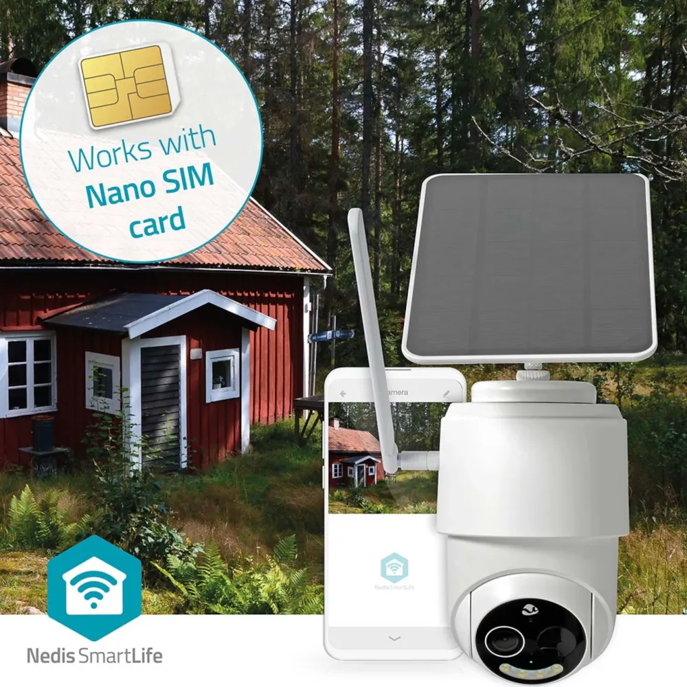 Nedis Kameraovervåking|Utendørskamera med 4G og solceller