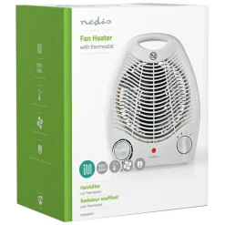 Nedis Inneklima|Varmevifte 1000/2000 W med veltsikring Hvit