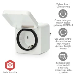 Nedis Fjernstrømbryter|Smarte Sensorer|Zigbee Fjernstrømbryter for utendørsbruk 3680 W