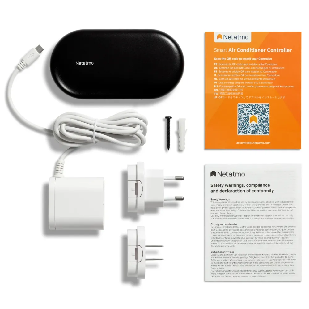 Netatmo Inneklima|Temperaturkontroll|AC-controller Fjernstyring for luftvarmepumpe og AC