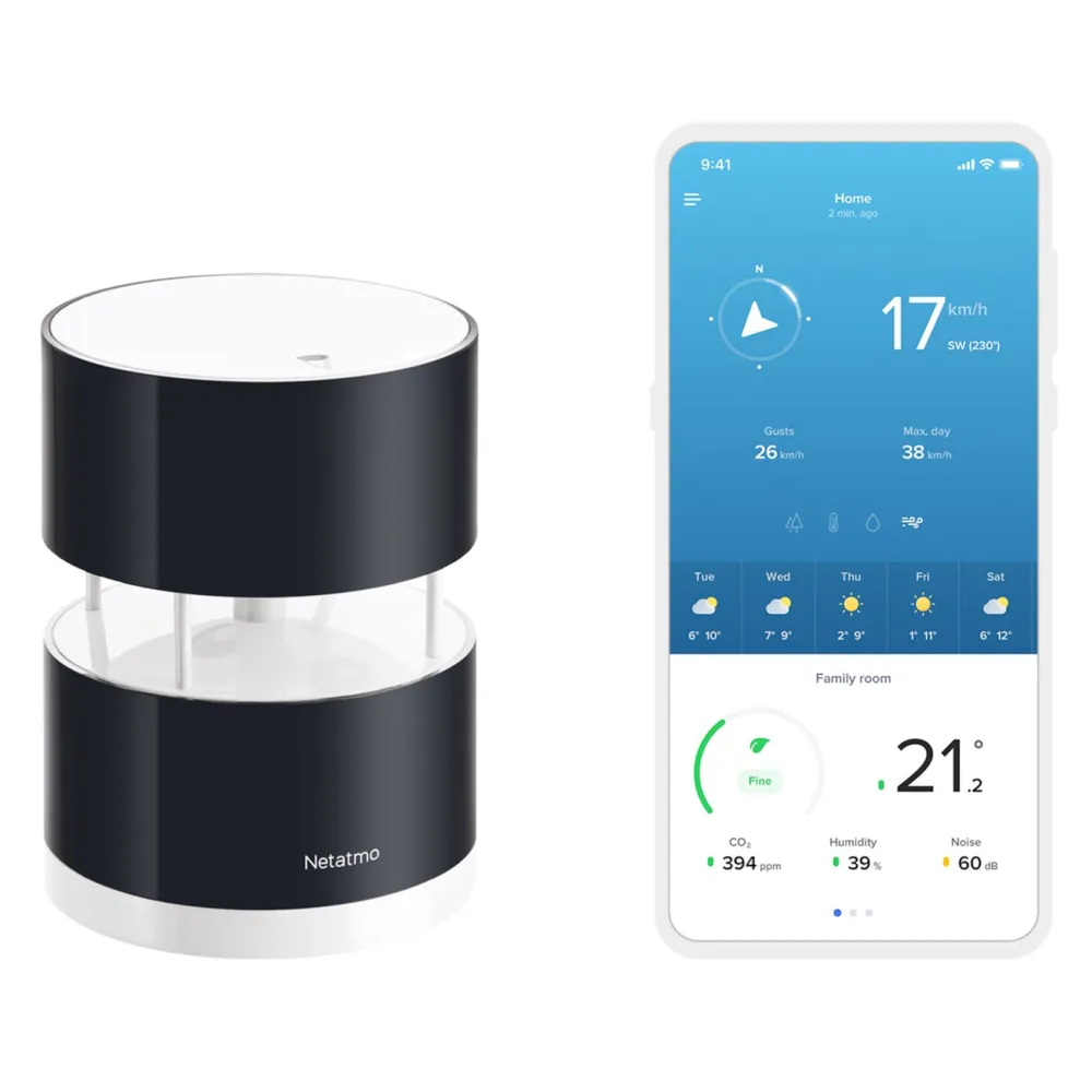 Netatmo Termometer Og Hygrometere|Værstasjoner|Anemometer for værstasjon