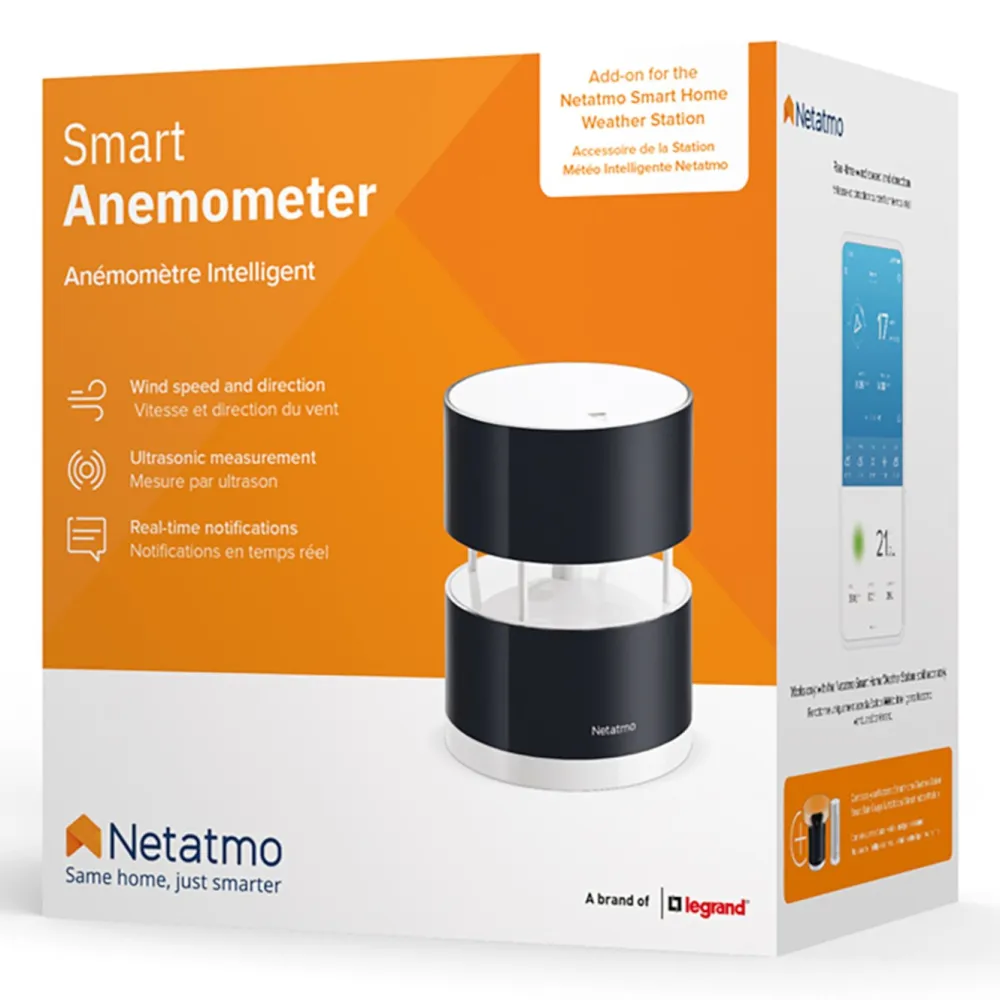 Netatmo Termometer Og Hygrometere|Værstasjoner|Anemometer for værstasjon