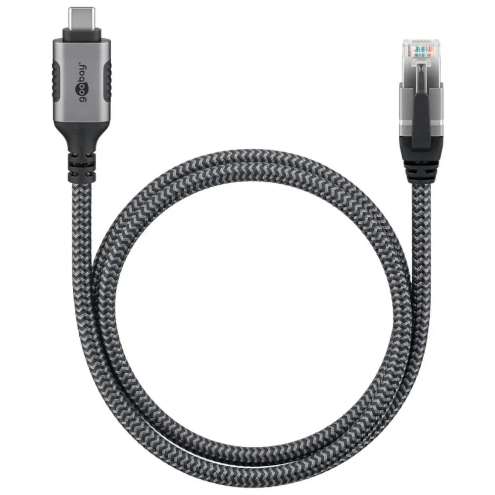 Kjell Nettverkskort For Kablet Nettverk17|Kabler For Nettverk|Nettverkskabel med USB-tilkobling USB-C 1 m