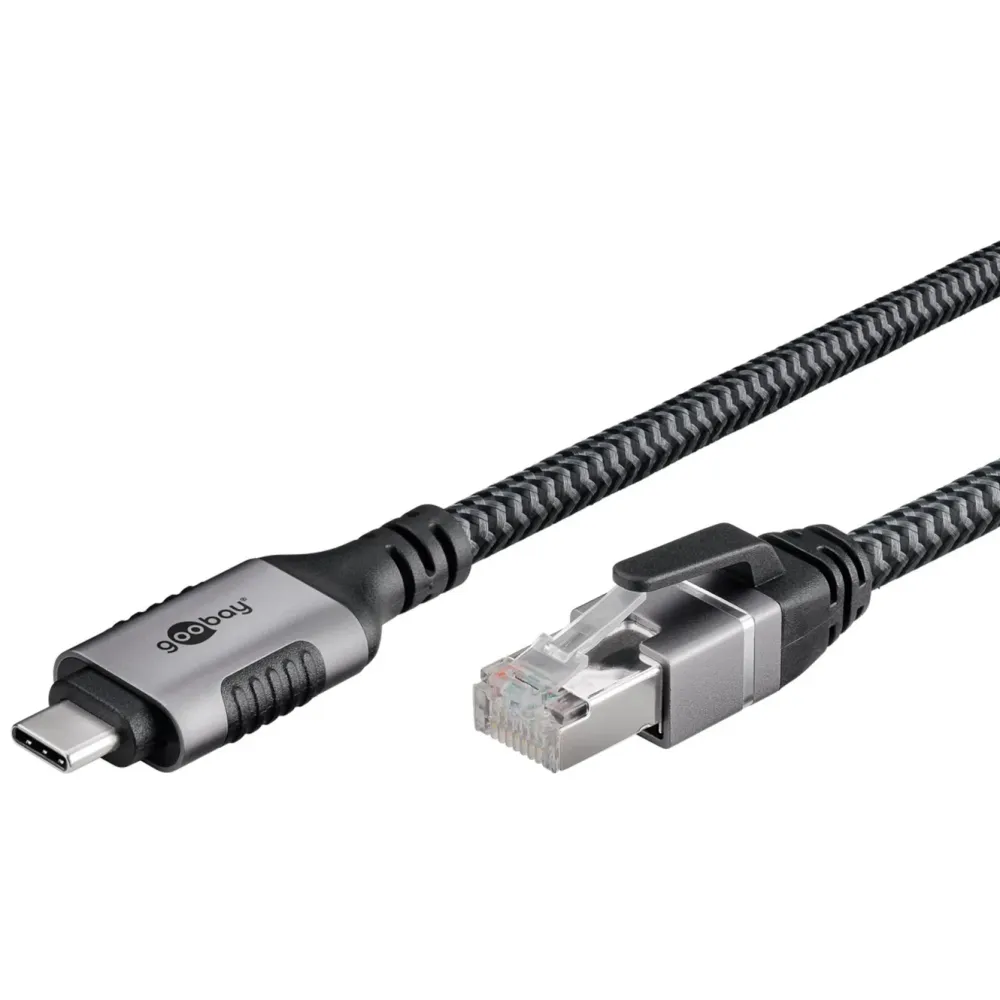 Kjell Nettverkskort For Kablet Nettverk17|Kabler For Nettverk|Nettverkskabel med USB-tilkobling USB-C 1 m