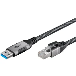 Kjell Nettverkskabler|Usb-A & B-Kabler|Nettverkskabel med USB-tilkobling USB-A 2 m