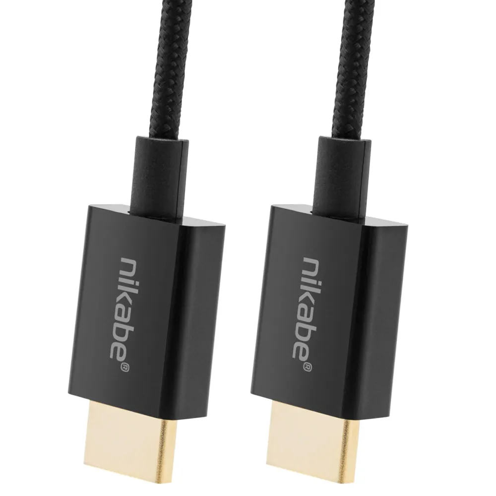 Nikabe Hdmi|Kabler Og Adaptere|Ultra Slim HDMI-kabel med 8K-støtte - Svart 2 m