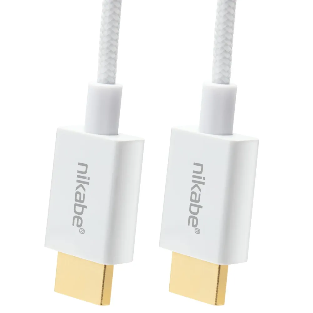 Nikabe Hdmi|Kabler Og Adaptere|Ultra Slim HDMI-kabel med 8K-støtte - Hvit 1 m