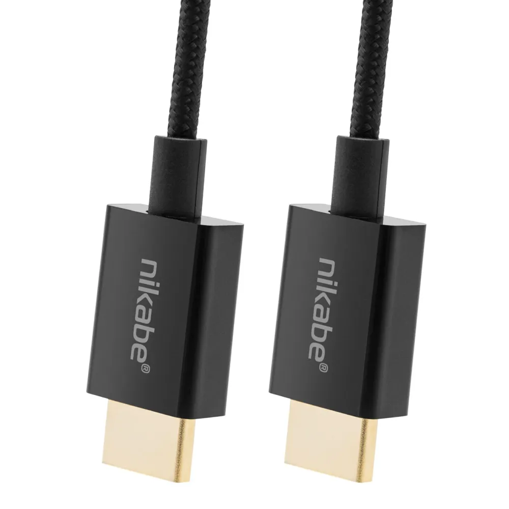 Nikabe Hdmi|Kabler Og Adaptere|Ultra Slim HDMI-kabel med 8K-støtte - Svart 1 m