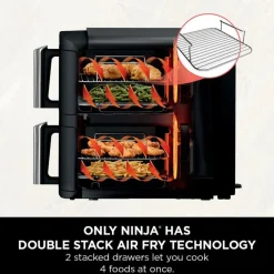 Ninja Kjøkken Og Spisestue|Stacked Dual Zone airfryer 7,6 L